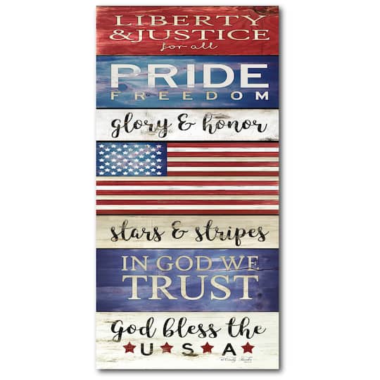 Courtside Market® Celebrate 250™ Wounded Warrior Project® Liberty & Justice Gallery-Wrapped Canvas Wall Art | 12" x 24" | Michaels®